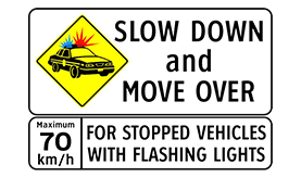 slow down move over small sign